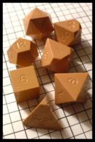 Dice : Dice - Dice Sets - Gamescience Opaque Sepia Brown - Top Shelf Games Sept 2010